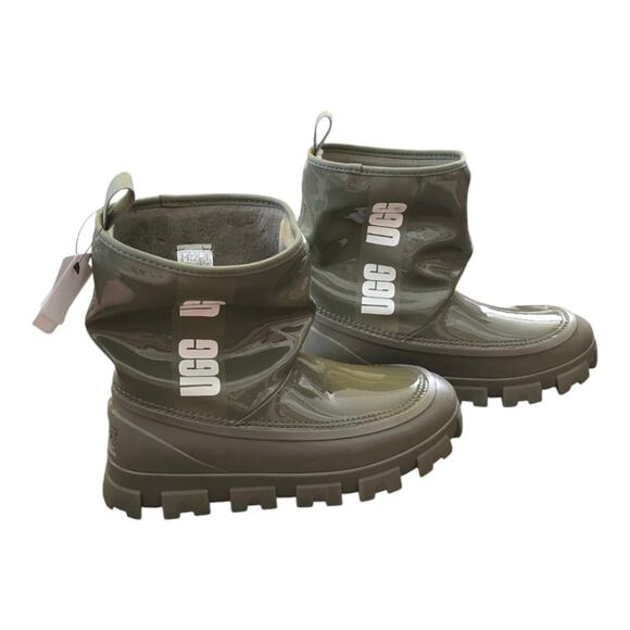 UGG BURNT OLIVE CLASSIC BRELLAH MINI WATERPROOF RAIN BOOTS Women's Size 9 New - Picture 3 of 11